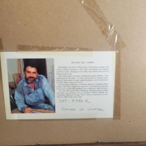 William "Bill" Rabbit Coming Of Winter print Framed Signed and numbered 327 - Picture 5 of 5